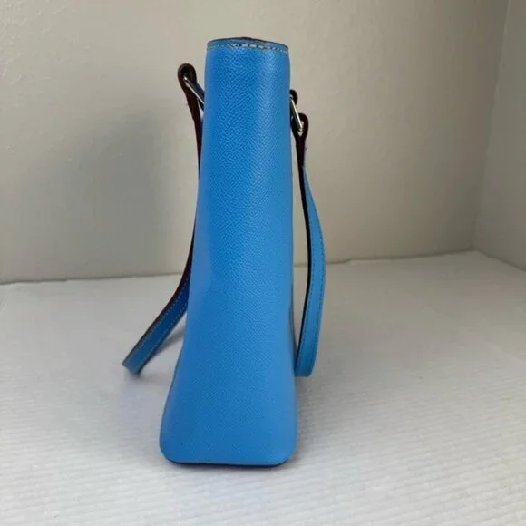 Dooney & Bourke saffiano leather small lexington blue‎ tote satchel shoulder bag - Picture 7 of 13